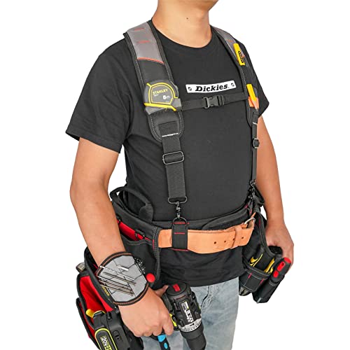 KUNN Magnetic Tool Belt Suspender & Small Tool Pouch with Belt Clip