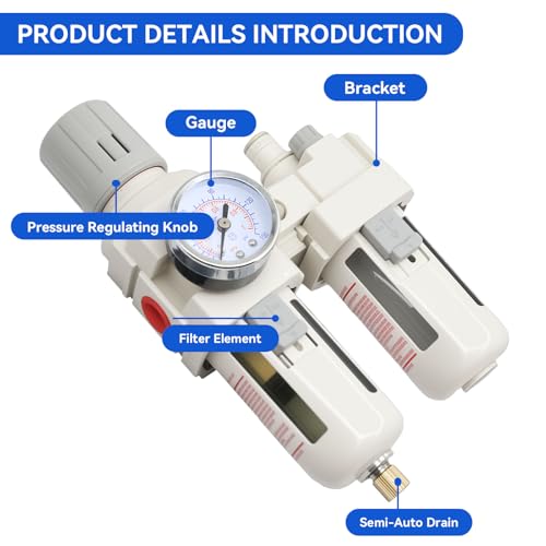 3/8"-Air-Dryer-for-Compressor Semi-Auto Drain 0-150PSI 3/8"-NPT