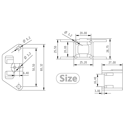 2 Pieces Aluminium Y-Gantry Feature 3D Printing Accessories for Ultra High Speed for VzBoT 3D Printers