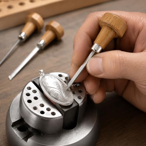 6 Piece High Speed Steel Stone Setting Graver Set for Jewelry Engraving