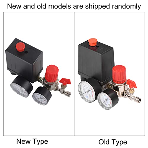 Mumusuki Air Compressor Pressure Switch Control Valve Regulator with Gauges for Fast Pressure Reduction 0.05-1.2Mpa 3000L/min