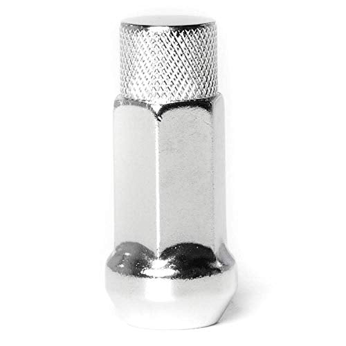 Circuit Performance Forged Steel Extended Hex Lug Nut for Aftermarket Wheels: 12x1.5 Chrome - 20 Piece Set + Tool