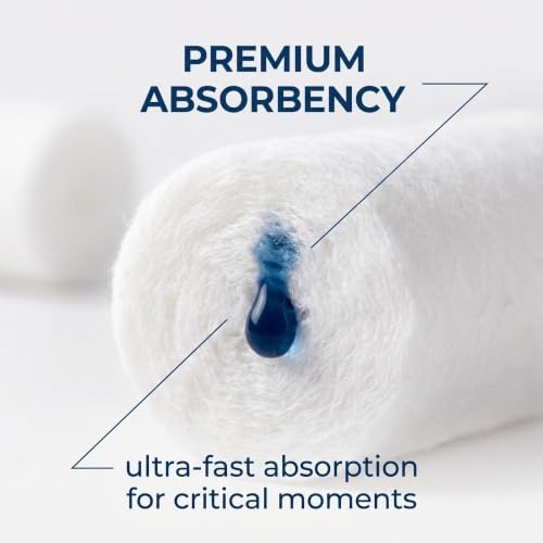 Pack of 300 Nasal Tamponade, 3.8 x 1 cm Nosebleed Stopper, Nampons Against Nosebleeds, Percent Highly Absorbent Cotton Rolls, Soft Gauze Rolls for Emergency or Accident (B)