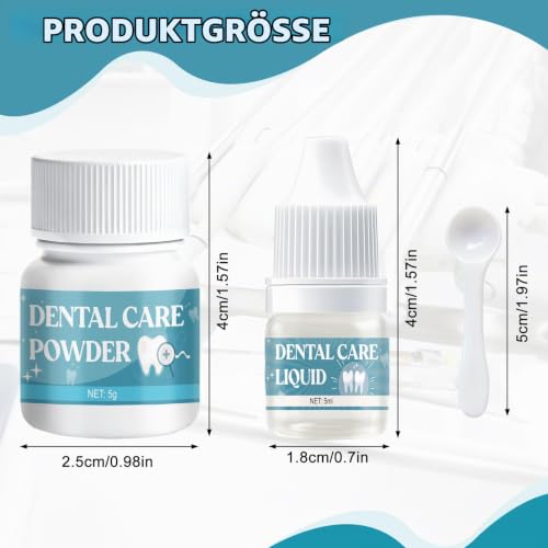 Dental cement self-hardening durable, fast curing | Dental adhesive for crowns, dentures glue, solution for crowns, bridges, dental caries and lost fillings