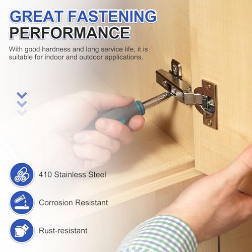 M METERXITY 100 Pack Hex Socket Self Tapping Screws, 1/4 x 1-5/8 Inch Flat Head Socket Cap Bolts 410 Stainless Steel Metal Sheet Drilling Screw for Home Repair Wood [Silver Tone] 1/4" x 1-5/8" Silver Tone