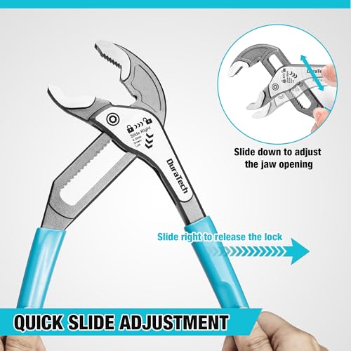 DURATECH 3-Piece Water Pump Pliers Set(8", 10", 12"), Groove Joint Pliers 8"&10"&12"