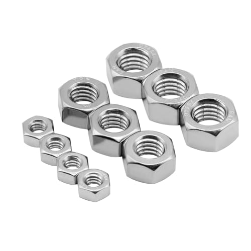 Stainless Steel 3/8" Threaded Rod with 100PCS Hex Nuts