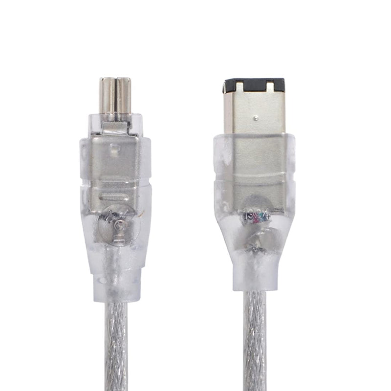 chenyang Firewire 400 IEEE 1394 6Pin to 4 Pin iLink Cable for Camera Camcorder Transparent 6M-4M 1.2M