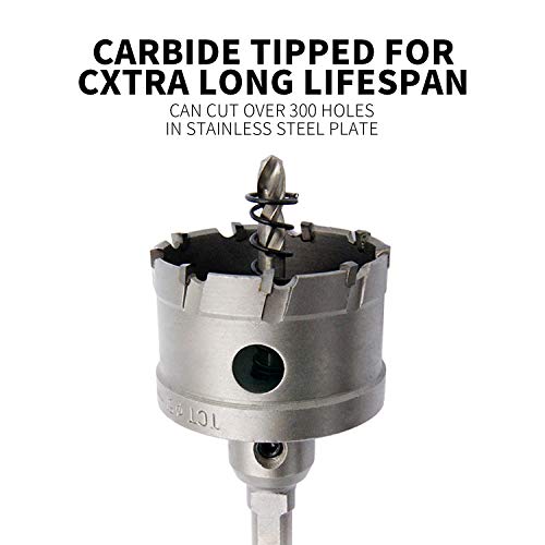 TCT Hole Saw Kit, Carbide Stainless Steel Hole Saw, Electric Metal Drill Saw, Tungsten Alloy Hole Cutter, 14pcs