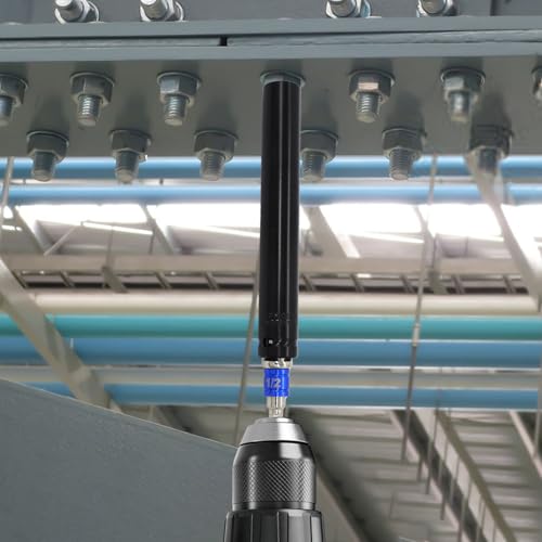 3 Pcs 9/16"(14mm) Power Nut Driver 6'' 8'' & 12'' Length, Nut Runner Hollow Socket with 3 Pcs 1/4" Hex Shank and 360° Rotatable 1/4" Hex Shank, Fit Long Bolts and Ductwork 6'' 8'' & 12''