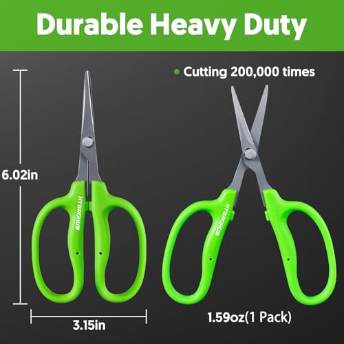 3pcs Garden Scissors Small Pruning Shears Gardening Snips Non-Stick Coating Sharp Steel Blade for Precise Cutters Bonsai Trimmer for Plants Flower Herb