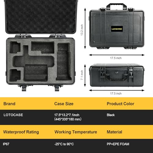 Hard Case for Dewalt Router - Tool Bag for Cordless Woodworking Router Tool Charcoal Large Capacity