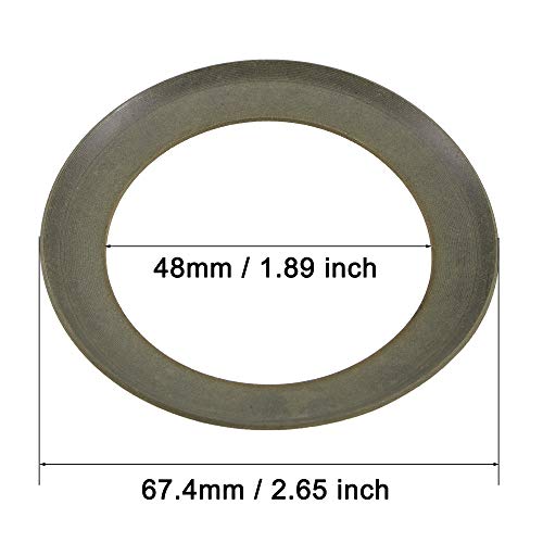 sourcing map Air Compressor Compression Piston Ring Replacement Part 67.4mm OD 48mm ID 1mm Thickness, Dark Green