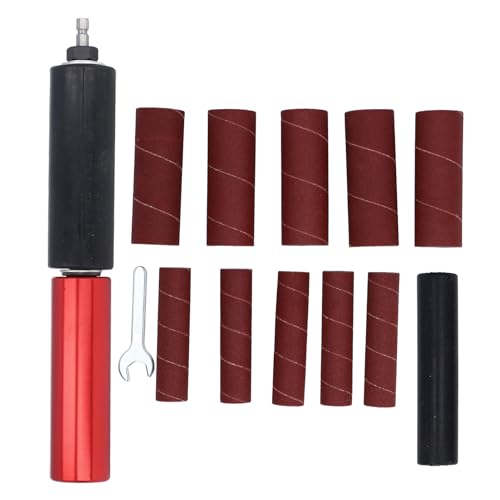 Spindle Sander Adapter 3/8 Inch Aluminum Alloy with Sanding Drum Kit, 10 Sandpaper for Wood Metal Drill Accessories