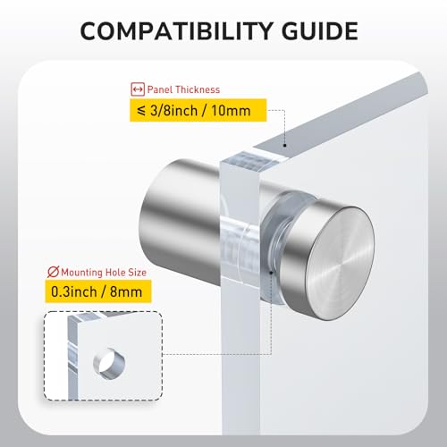 50 Pcs Stainless Steel Standoff Screws 3/4" x 3/4" Silver Stand Off 3/4 x 3/4 Inch 50