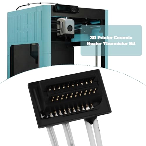 The Lord of the Tools 2 Sets 3D Printer Ceramic Heater Thermistor with Fixing Clip 24V 48W Heating Tube Compatible with Bambu Lab P1P P1S 9.5cm