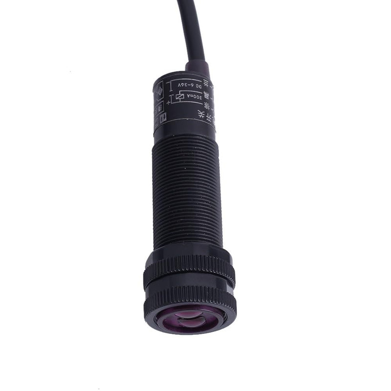 Infrared light barrier, E3F-DS50C4 DC 6V-36V 300mA 50cm Adjustable diffuse light barrier sensor optical THREE lines NPN NO (Normally Open) proximity switch