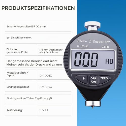 Generic Digital Shore D Meter 0 to 100 Hd Durometer Shore D Hardness Tester
