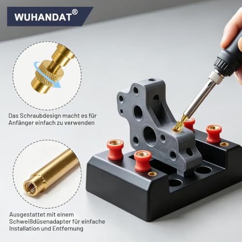 Melting Aid for Thread Inserts, Melting Thread Pack of 7 | Soldering iron melting aid, thread inserts 3D printing, soldering iron thread insert, with M2, M2.5, M3, M4, M5, M6, M8