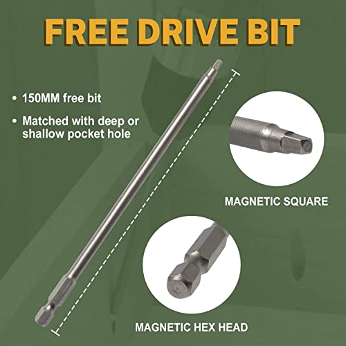 LIONMAX Pocket Hole Screws 1-1/4 Inch, 600 PCS Interior Pocket Screw #8 x 1-1/4" and Pocket Hols 1 Inch, 600 PCS Interior Pocket Screw #8 x 1, Coarse Thread, 150MM Drive Bit Included