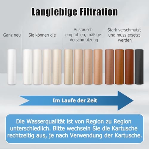 Ancable 2 pieces replacement filter for Grünbeck water filter FS 1 inch (80 µm without protective bell), 103075 house water filter, replacement candle filter for Grünbeck Geno fine filter FS 1 inch