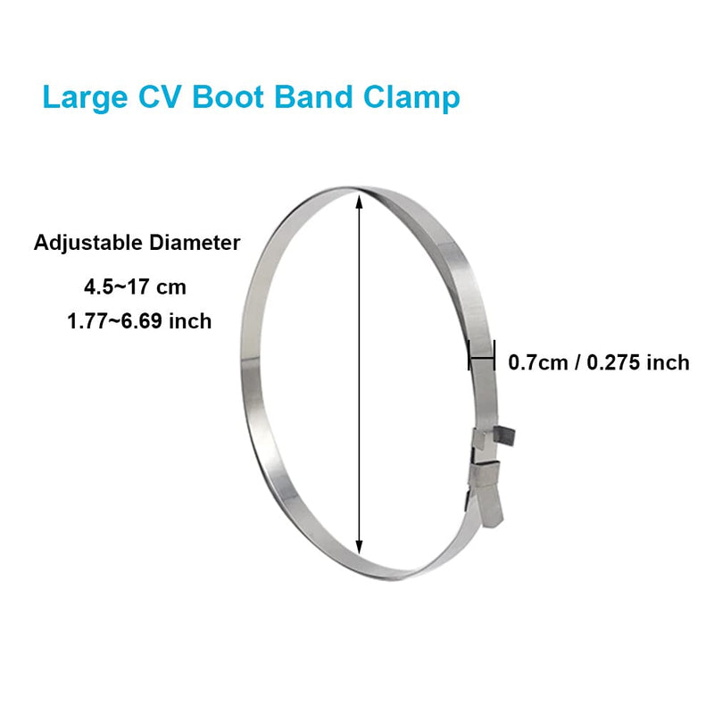 Drive Shaft CV Boot Band Clamps - Axle Boot Clamps Universal Adjustable Stainless Steel CV Boot Clamp for CV Boots & Joints 24Pcs(12pcs Large+ 12pcs Small)