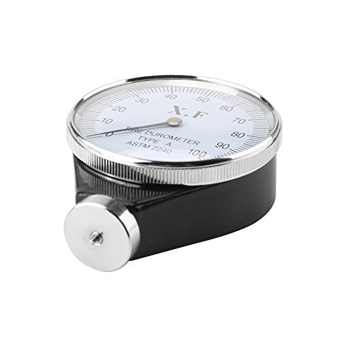 Walfront Hardness Tester Meter, Shore Type A/O/D Rubber Tire Durometer Hardness Tester Meter 0-100 HA (Type A)