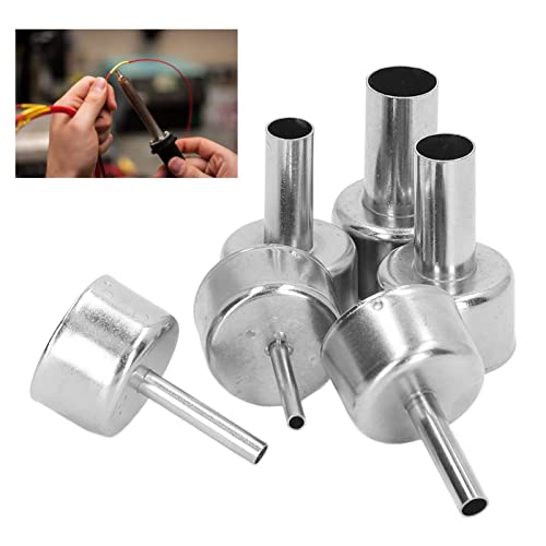 Pack of 6 soldering station nozzle blow soldering accessories mouth tips for hot air attachment hot air for gun nozzle for desoldering air for gun nozzle for gun Tsui kit heat guns