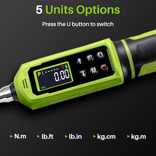 1/4" Digital Torque Wrench -0.33-22Ft.Lb for Bike Motorcycle Repair 1/4" 4-266.0In.Lb Set
