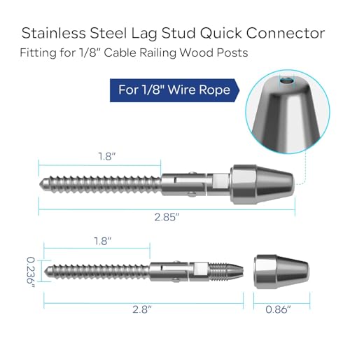 1/8" Stair Bundle: 5 Pairs Silver Kit & 20 Black 45° Angle Sleeves