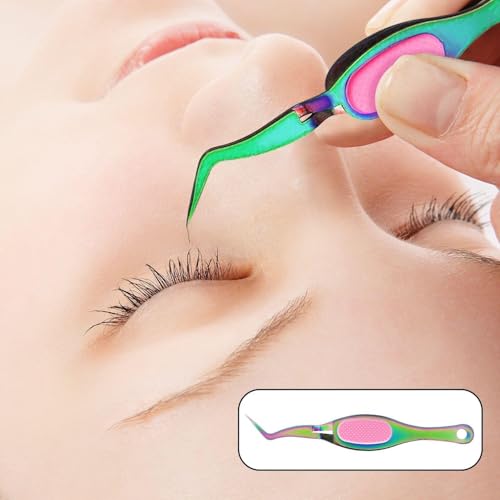 Set of 4 Tweezers Tools, Curved Tweezers, Stainless Steel Tweezers, Multifunctional Tweezers, Suitable for Beauty, Manicure, Jewelery Making