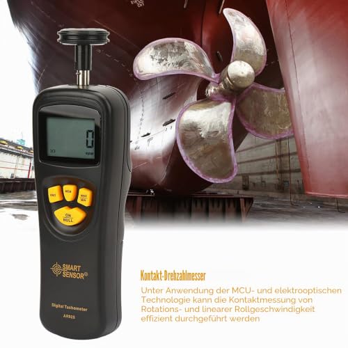 Walfront Smart Sensor Digital Speedometer, 0.5~19999 Digital Tachometer Speed Digital Photo Speedometer with LCD Backlight, Digital Handheld Speedometer
