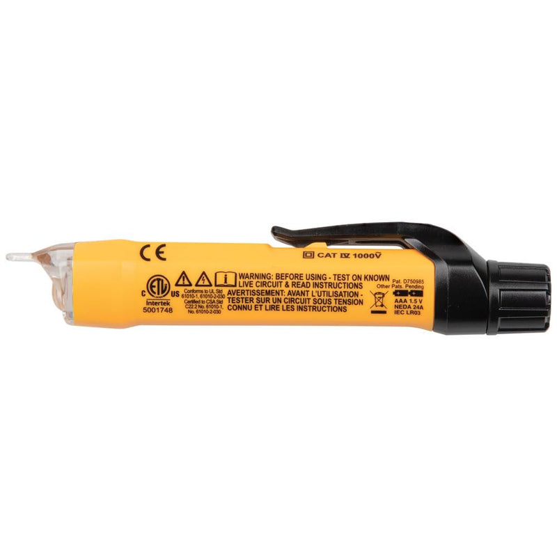 Klein Tools NCVT3P | Non-Contact Voltage Tester 12-1000V AC | Dual Range Test Pen with Flashlight | Acoustic Signal & Flashing LED | Auto Shut Off | Pocket Clip | Professional Voltage Detector