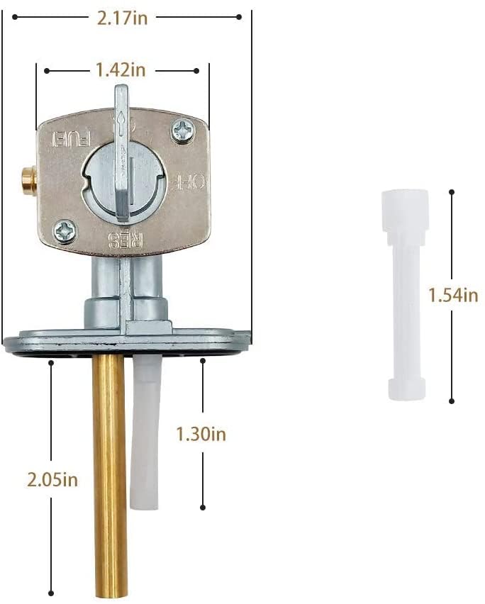 Earlyred Fuel Petcock Gas Tank Switch Valve Shutoff Compatible with Yamaha PW80 TTR TT-R 90 125 225 230 250 YFS200 YFM250 YFM350 YFM400 YFM600 YFZ350 YFZ450 Raptor 660 Grizzly Blaster