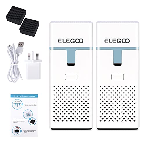 ELEGOO Mini Air Purifier with Replaceable Activated Carbon Filter for LCD,DLP,MSLA Resin 3D Printer Odor Control Black 2