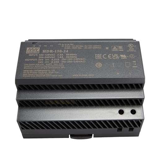 MEAN WELL HDR-150-24 24V/DC 150W DIN Rail Power Supply 1x