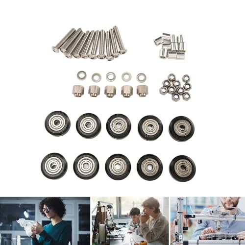 10Pcs 3D Printer POM Pulley Wheels with Bearings, Durable, High Printing Accuracy, Compatible with AnetEngraving Machines, 3D Printer Accessories for Ender 3, Ender 3 V2,