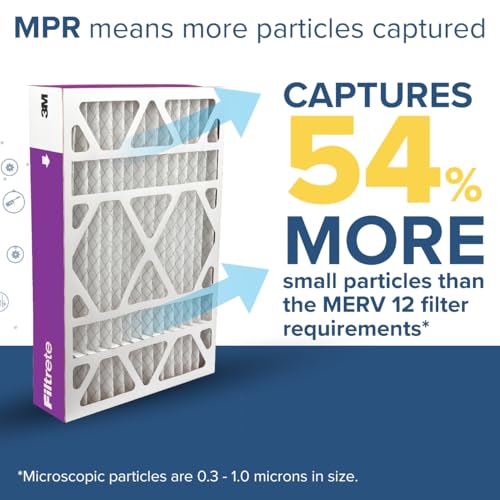 Filtrete 16x25x4 Air Filter MERV 12, MPR 1550 Certified Asthma & Allergy Friendly 2-Pack, Fits Lennox & Honeywell, AC Furnace HVAC Filters, Pleated Electrostatic (Actual Size 15.88x24.56x4.31 in)