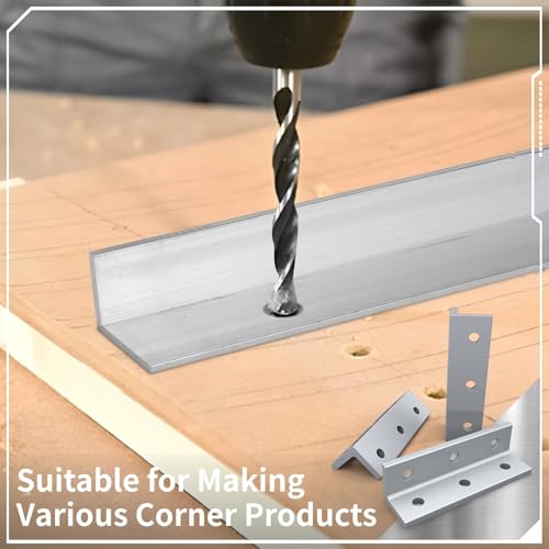 13 Inch Aluminum Angle 2x2 Inch, 2" Wide x 3/16" Thick 6063 Alloy 90 Degree Angled Aluminum Extrusion, T5-Temper Aluminums Angle for Construction, No Inside Corner Radius (4) 4