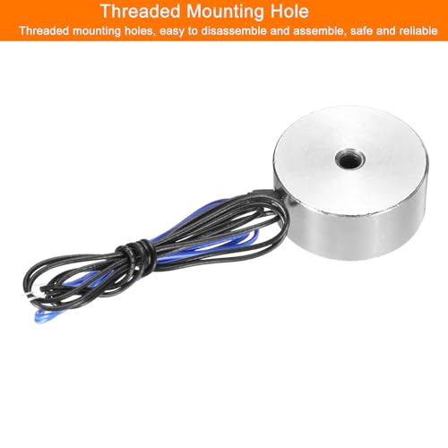 QUARKZMAN Round Solenoid Electromagnet DC 24V 50N Electric Solenoid | 11 lb/5 kg, for automation devices