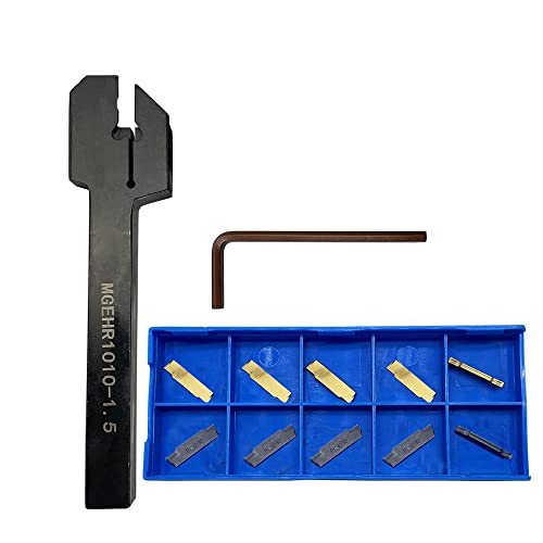 3/8" MGEHR Lathe Grooving Cut-Off Tool Holder with MGMN150 Grooving Inserts TCMT21.51 TCMT110204 Carbide Turning Inserts