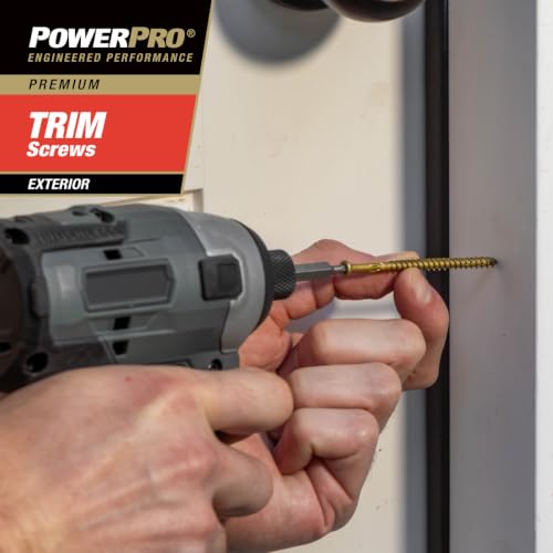 Power Pro Premium Exterior Trim Screws, #9 x 2-1/2in, 435 Pieces, Bronze #9 x 2-1/2 inch 5lb