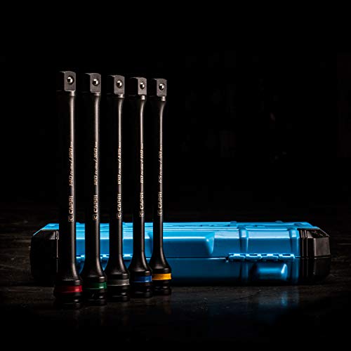 Capri Tools 30083 Torque Limiting Extension Bar Set (5 Piece), 65-140 ft. lbs., 1/2 in. Drive 65-140 ft-lbs / 5-Piece Set w. Case