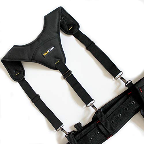 MELOTOUGH Tool Belt Suspender 3 point padded suspenders,Padded Tool Belt Electrician