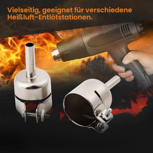 8 Pieces/Set Heat Gun Nozzle Kits Mouth Tips for Hot Air Soldering Station Repair Tools