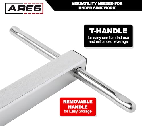 ARES 33001 11-16-In Telescopic Basin Wrench - Adjustable 1-3/8-In Jaw