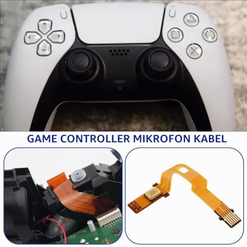 ECSiNG 2 Sets Microphone Flex Cable Replacement Part Left and Right Inner Microphone Cable Compatible with PlayStation 5 Controller BDM-020