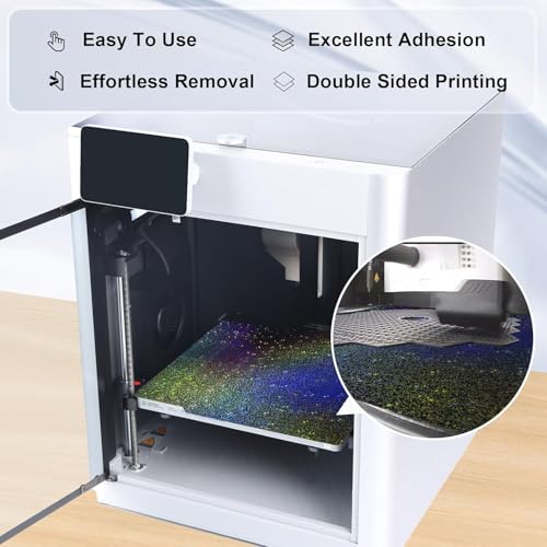 IdeaFormer 257x257mm Bambu Labs Build Plate Carbon Fiber PET+ Starry PEY Build Plate for Bambu Lab X1/P1P/P1S/X1C/A1 3D Printers, Plate Double Sides Spring Steel Flexible Platform