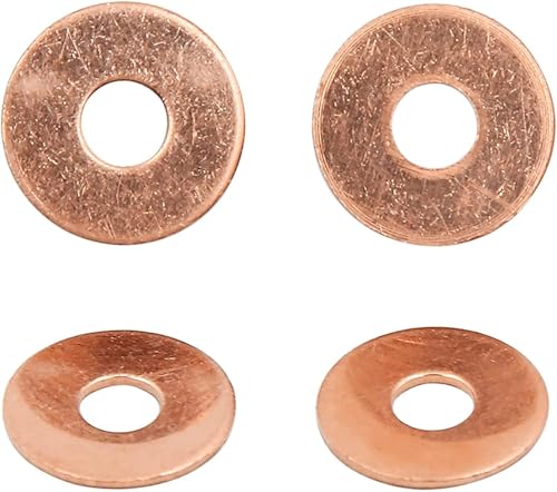 10PCS M6 Copper Washers, M6 x 18mm x 1mm Flat Sealing Rings Oil Sump Plug Gaskets for Bolts Nuts Fittings