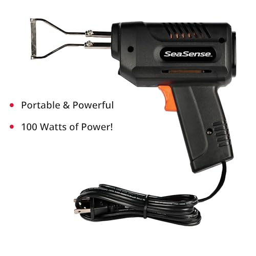 SeaSense Rope Cutting Gun for Fishing, Boating & Camping – 4’ Cord, 1.5 Lbs, 120 V, 100 W & 1.5 A – Lightweight Electric Cutter Tool for Synthetic Rope or Line 4' cord